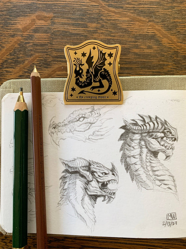 The Creeping Moon Draco Metal Journal Clip