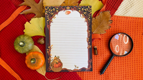 SplitMoon Studios Autumn Pumpkin A5 Notepad