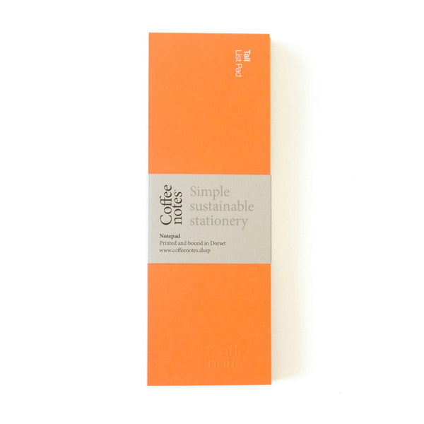 Coffeenotes Orange List Pad