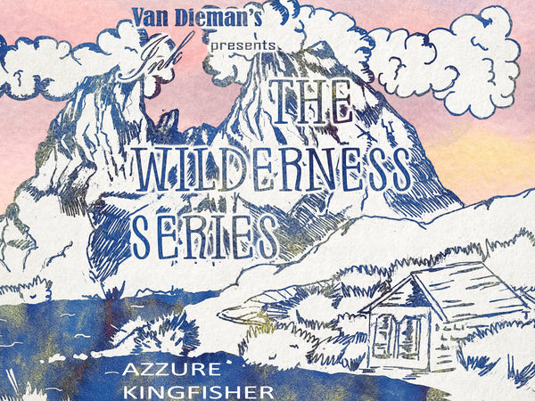 Van Dieman's Ink Azure Kingfisher Shimmering Fountain Pen Ink