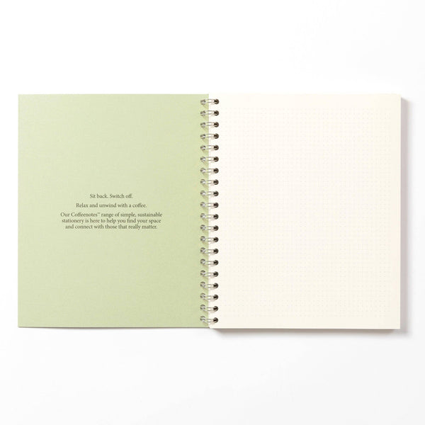 Coffeenotes Kiwi Wirebound Notebook - Dotted
