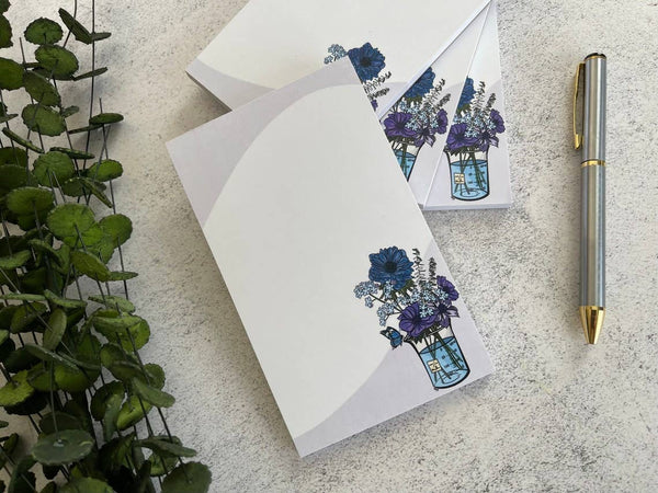 Everyday H2O Science in Bloom Notepad in Blue