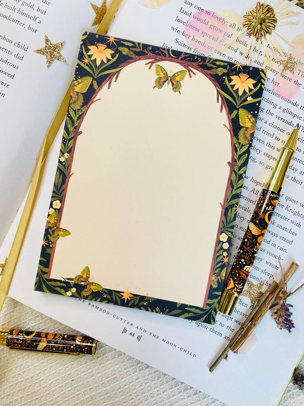 SplitMoon Studios Green Butterfly A6 Notepad