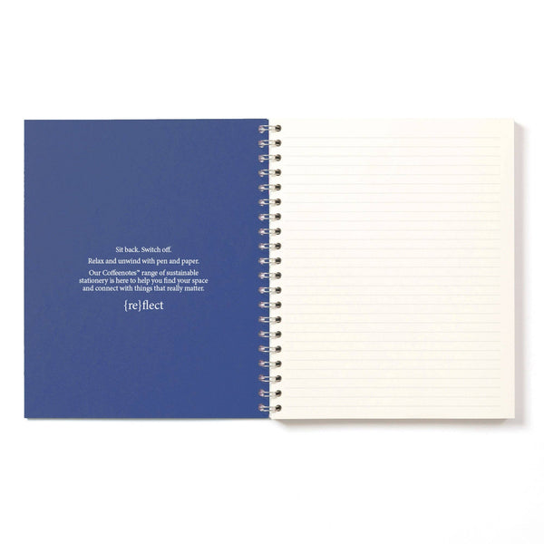 Coffeenotes Cobalt Blue Wirebound Notebook - Lined