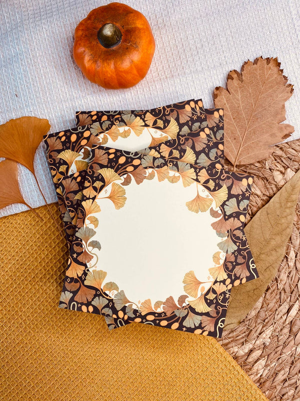SplitMoon Studios Golden Leaf Ginkgo Memo Pad