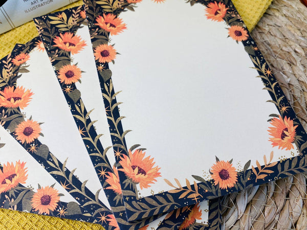 SplitMoon Studios Sun Flower A6 Notepad