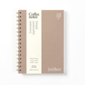 Coffeenotes Almond Wirebound Notebook - Dotted