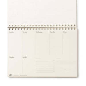 Coffeenotes Navy Wool Undated Weekly Planner