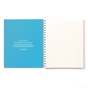 Coffeenotes A5 Wirebound Plain Notebook in Deep Blue
