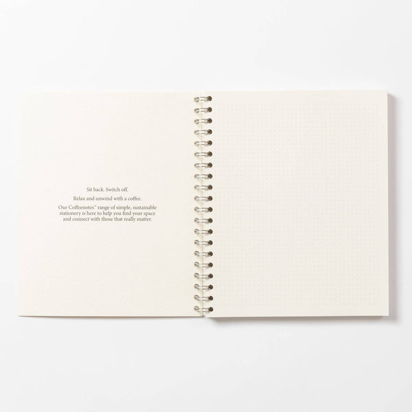 Coffeenotes Creme Wirebound Notebook - Dotted