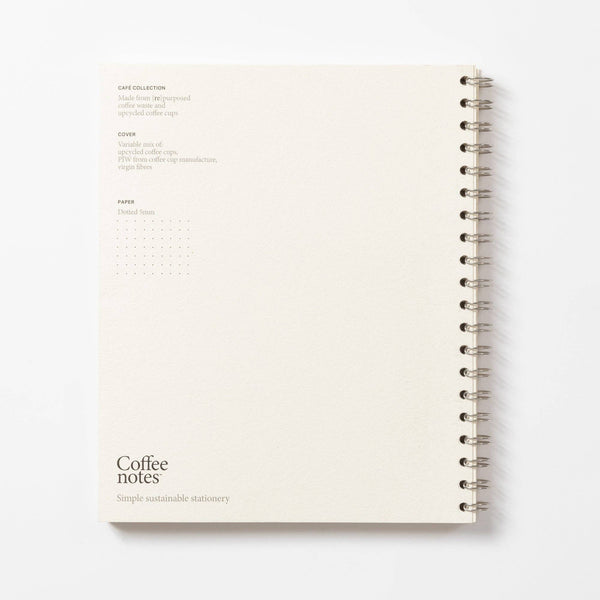 Coffeenotes Creme Wirebound Notebook - Dotted