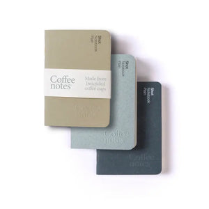 Coffeenotes A7 Notebooks in Tailors - 3pk