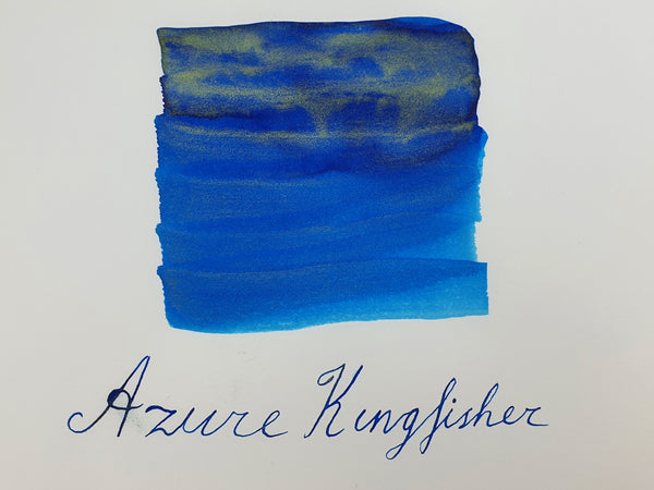 Van Dieman's Ink Azure Kingfisher Shimmering Fountain Pen Ink