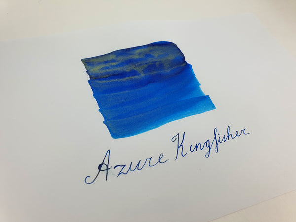 Van Dieman's Ink Azure Kingfisher Shimmering Fountain Pen Ink