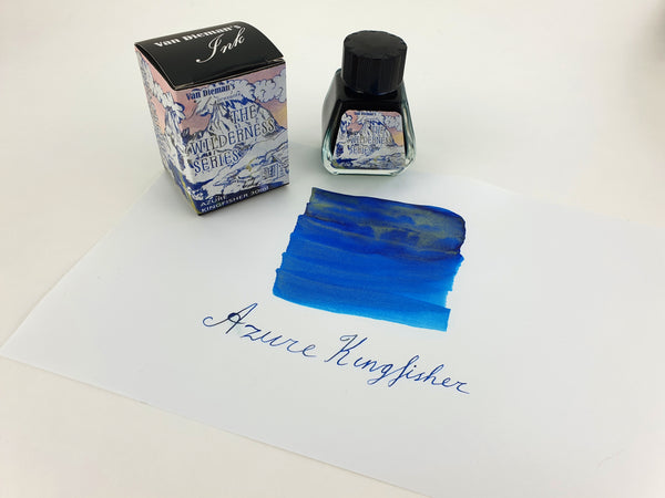 Van Dieman's Ink Azure Kingfisher Shimmering Fountain Pen Ink