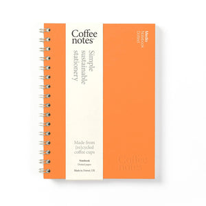 Coffeenotes Orange Wirebound Notebook - Dotted