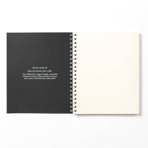 Coffeenotes Black Wirebound Notebook - Plain