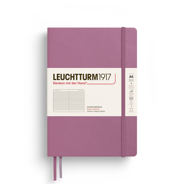 Leuchtturm1917 A5 Hardcover Notebook in Dusty Rose - 251 Pages