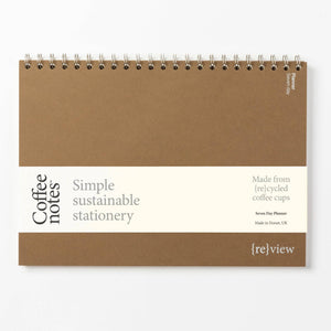 Coffeenotes A4 Undated Weekly Planner in Hazelnut
