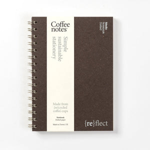 Coffeenotes A5 Wirebound Dotted Notebook in Bock