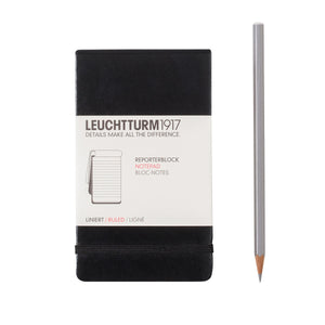 Leuchtturm1917 A6 Reporter Notebook in Black