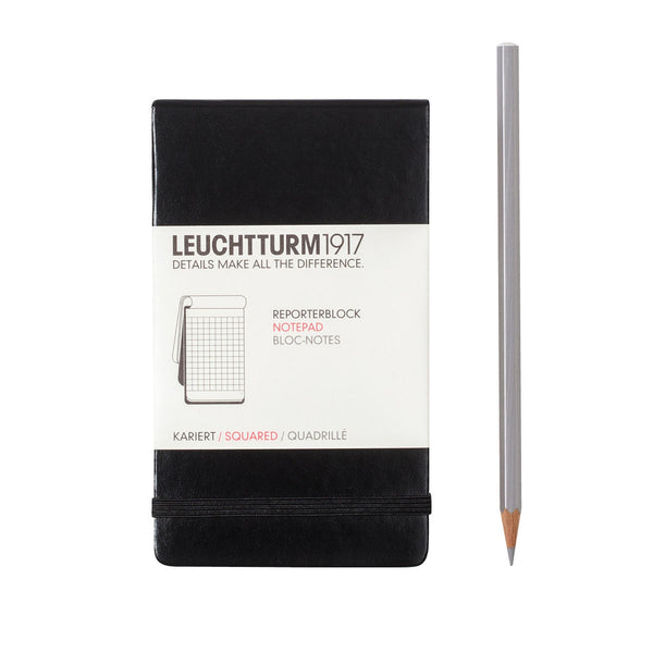 Leuchtturm1917 A6 Reporter Notebook in Black - 188 Pages