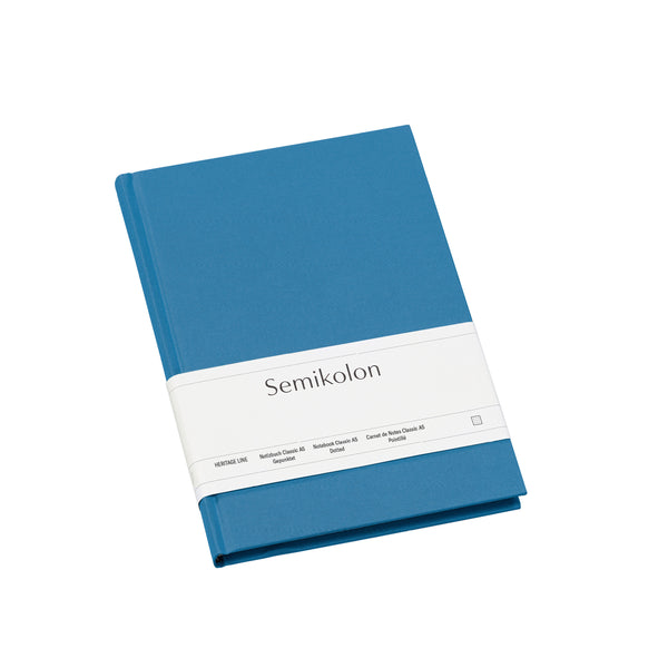 Semikolon A5 Hardcover Notebook in Azzurro - 176 Pages