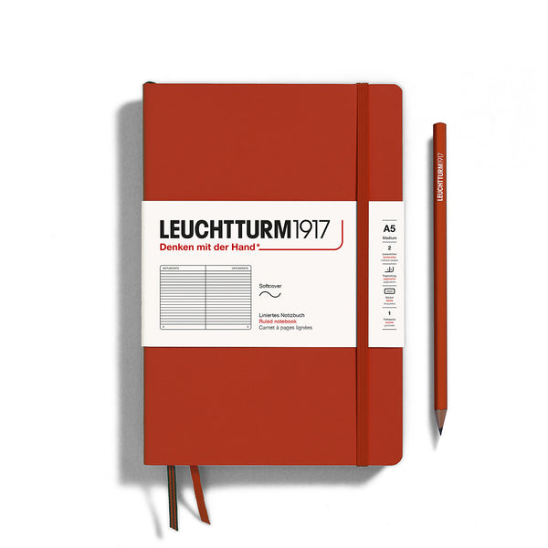 Leuchtturm1917 A5 Softcover Notebook in Fox Red - 123 Pages