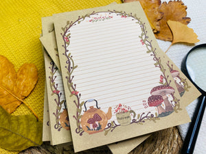 SplitMoon Studios Vintage Mushroom A6 Notepad