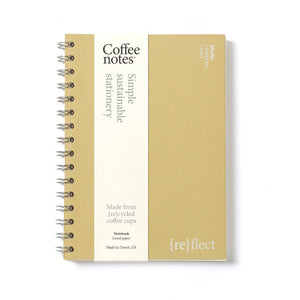 Coffeenotes A5 Wirebound Lined Notebook in Olive