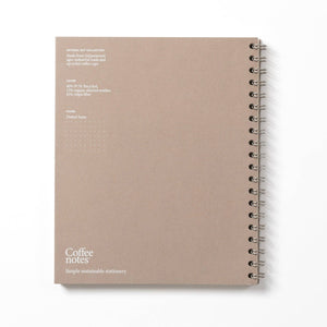 Coffeenotes Almond Wirebound Notebook - Dotted