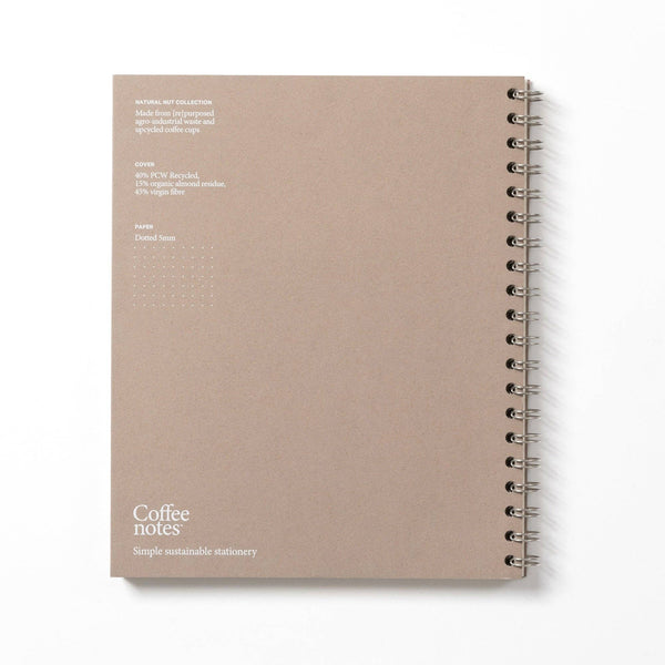 Coffeenotes Almond Wirebound Notebook - Dotted