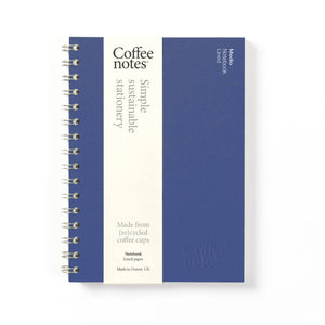 Coffeenotes Cobalt Blue Wirebound Notebook - Lined