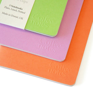 Coffeenotes A7 Notebooks in Tutti Frutti - 3pk
