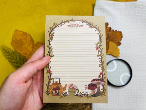 SplitMoon Studios Vintage Mushroom A6 Notepad