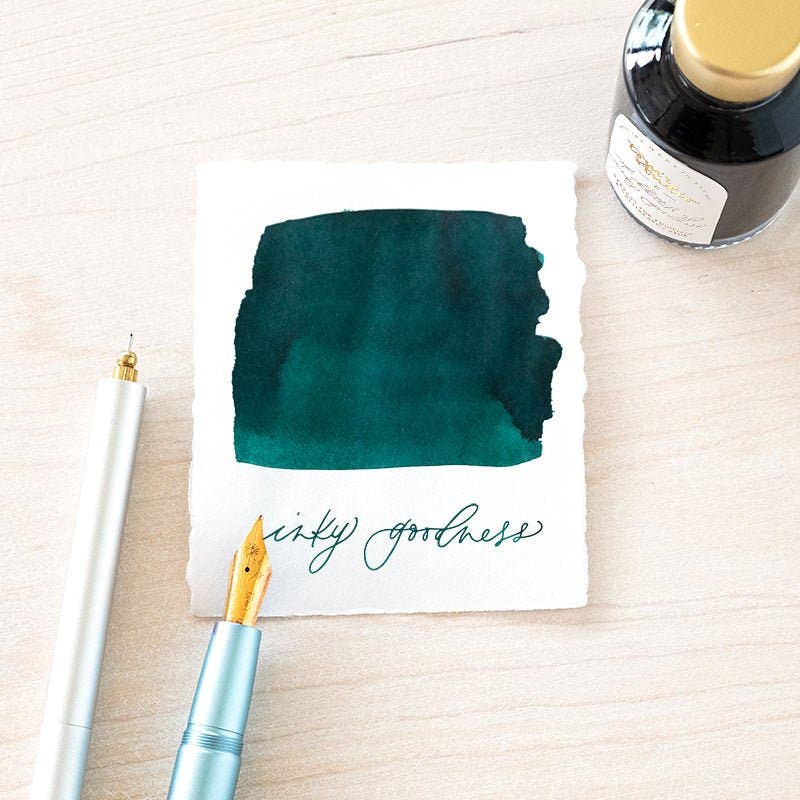 Premium Teal Fountain Pen Ink | Tom's Studio | Scrivener's Tools