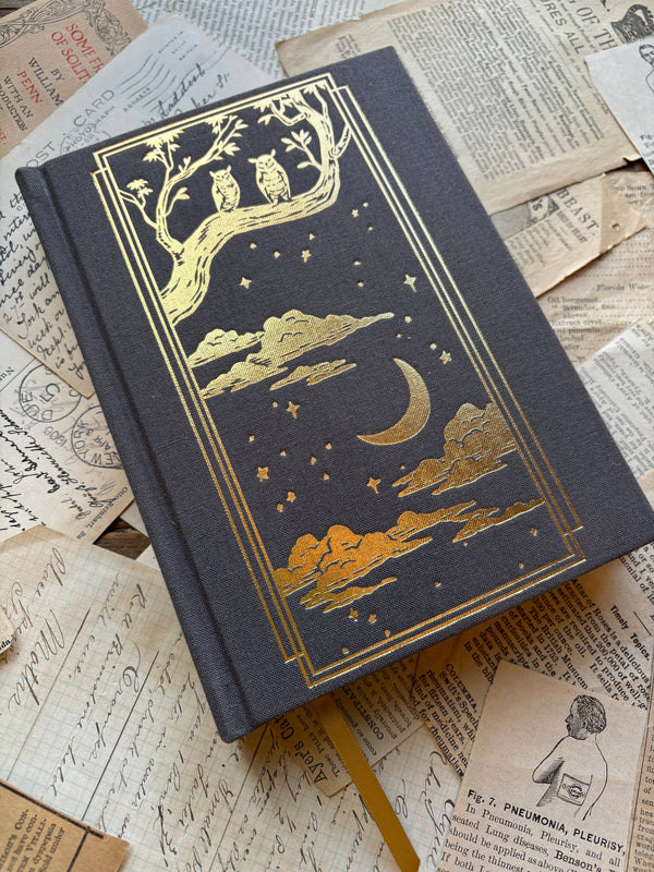 The Creeping Moon Oracle B6 Notebook - Black Pages