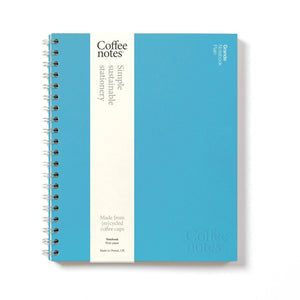 Coffeenotes A5 Wirebound Plain Notebook in Deep Blue