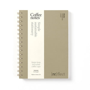 Coffeenotes A5 Wirebound Lined Notebook in Camel Tweed