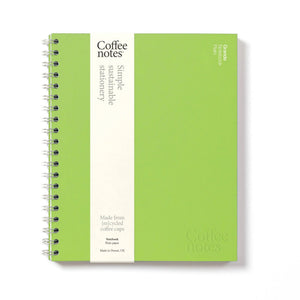 Coffeenotes A5 Wirebound Plain Notebook in Lime Green
