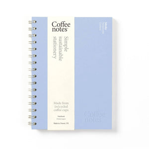Coffeenotes A5 Wirebound Dotted Notebook in Marine Blue