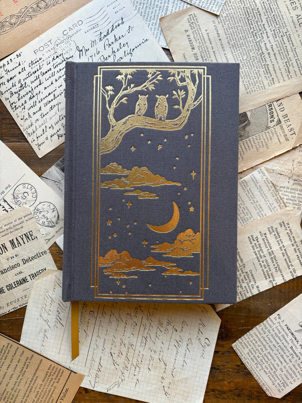 The Creeping Moon Oracle B6 Notebook - Black Pages