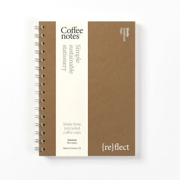 Coffeenotes Hazelnut Wirebound Notebook - Plain
