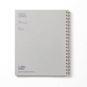 Coffeenotes A5 Wirebound Dotted Notebook in Grey