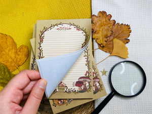 SplitMoon Studios Vintage Mushroom A6 Notepad