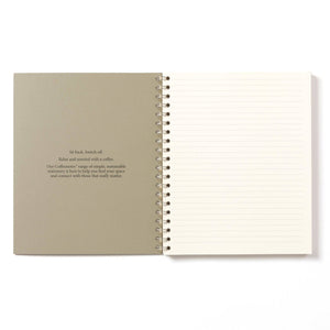 Coffeenotes A5 Wirebound Lined Notebook in Camel Tweed