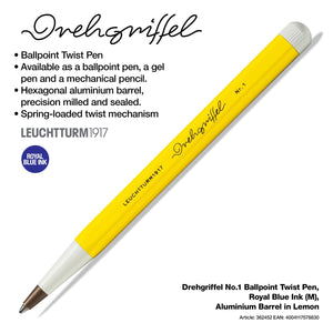 Leuchtturm1917 Drehgriffel No.1 Ballpoint Pen in Lemon Yellow