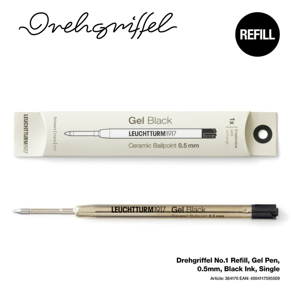 Leuchtturm1917 Drehgriffel No.1 Gel Pen Refill - Black