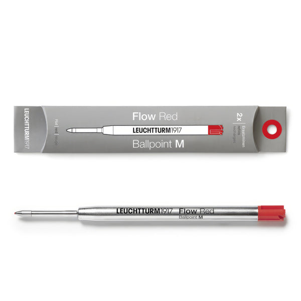 Leuchtturm1917 Drehgriffel No.1 Ballpoint Refills - Red, Medium (2-Pack)