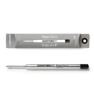 Leuchtturm1917 Drehgriffel No.1 Ballpoint Refills - Black, Fine (2-Pack)